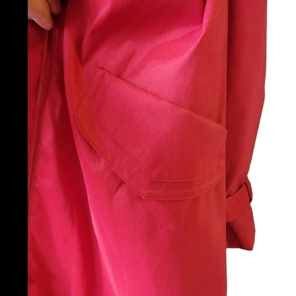 nwot GORGEOUS SAMUEL DONG RED TRENCH COAT - Picture 11 of 11